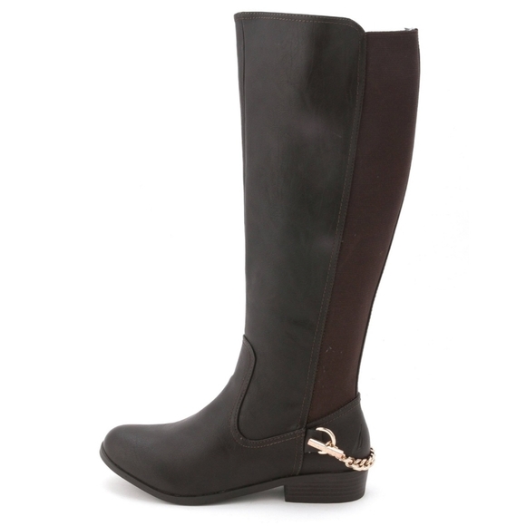 SOLD Nautica Brown Wide Calf Leather Boots Size 7W - Picture 10 of 10